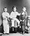 Дети графа Сергея Дмитриевича Шереметева: Дмитрий, Павел и граф Мусин-Пушкин Владимир Владимирович (справа)