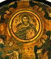 Christ Pantocrator and Archangles, mosaic in the cupola of St.Sophia's Cathedral.