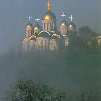 The Cathedral of the Dormition in Vladimir :: (1158-1160, 1185-1198). View from the Dmitrievsky Cathedral
