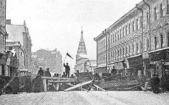 Barricades at Arbat :: December Revolt of 1905 in Moscow