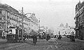 Вид Театрального проезда в Москве от Театральной площади к Лубянской площади