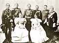 Члены Греческого королевского дома со свитой на Коронационных торжествах 1896 года в Москве
