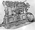 Первый в мире четырёхтактный реверсивный двигатель Р.Дизеля, изготовленный на заводе Людвига Нобеля