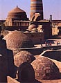 The vaulted rooftops of Khiva