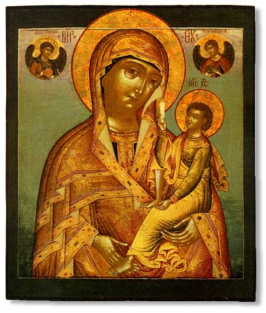 Our Lady of Shuya :: The icon is a copy of the miraculous Our Lady of Shuya, whose appearance was connected with the horrible plague of 1654 in Shuya. Since 1667 the icon was officially recognised as the miraculous one.