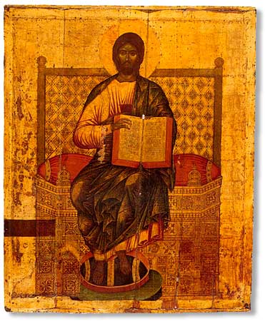 Christ enthroned. Icon. The Moscow Kremlin Museums :: 