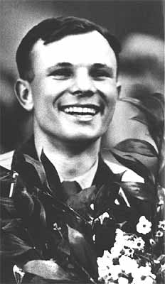 Gagarin after the flight.